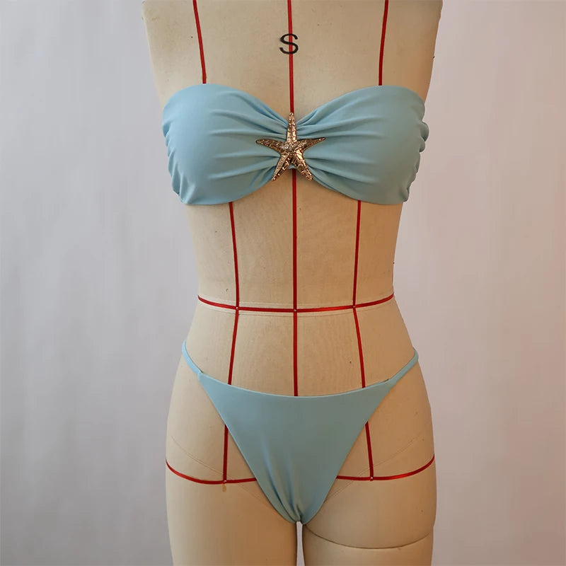 Push Up Bikinis 2025 Sexy Women Swimsuit Female Swimwear Micro Bikini Set Swimming Suit Beachwear Bandeau Brazilian Biquini