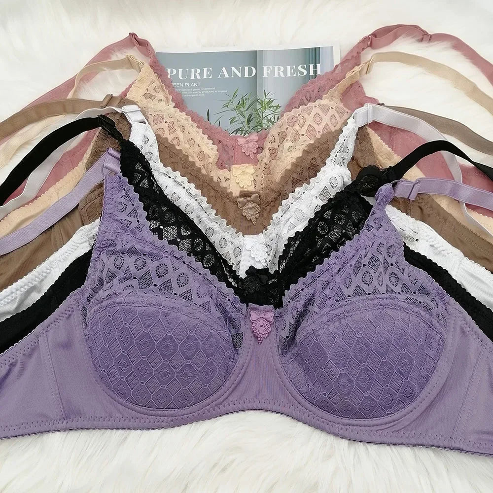 Solid pure color lace Bras sexy women's push up bra with underwrie mother comfy cotton lingerie high quality Backless bra C18