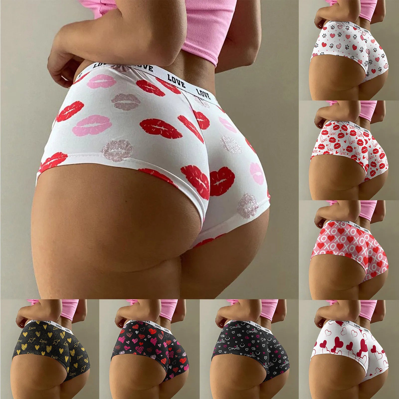 Valentine's Day Panties Women Breathable Underwear Comfort Cute Girls Briefs Ladies Seamless Lingeries Underpants Shorts Female