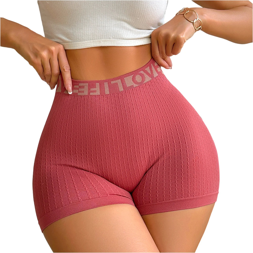 Women's High Waisted Sports Shorts With The Letters LOVE, Fashionable And Casual Women's Underwear, And Boxer Shorts