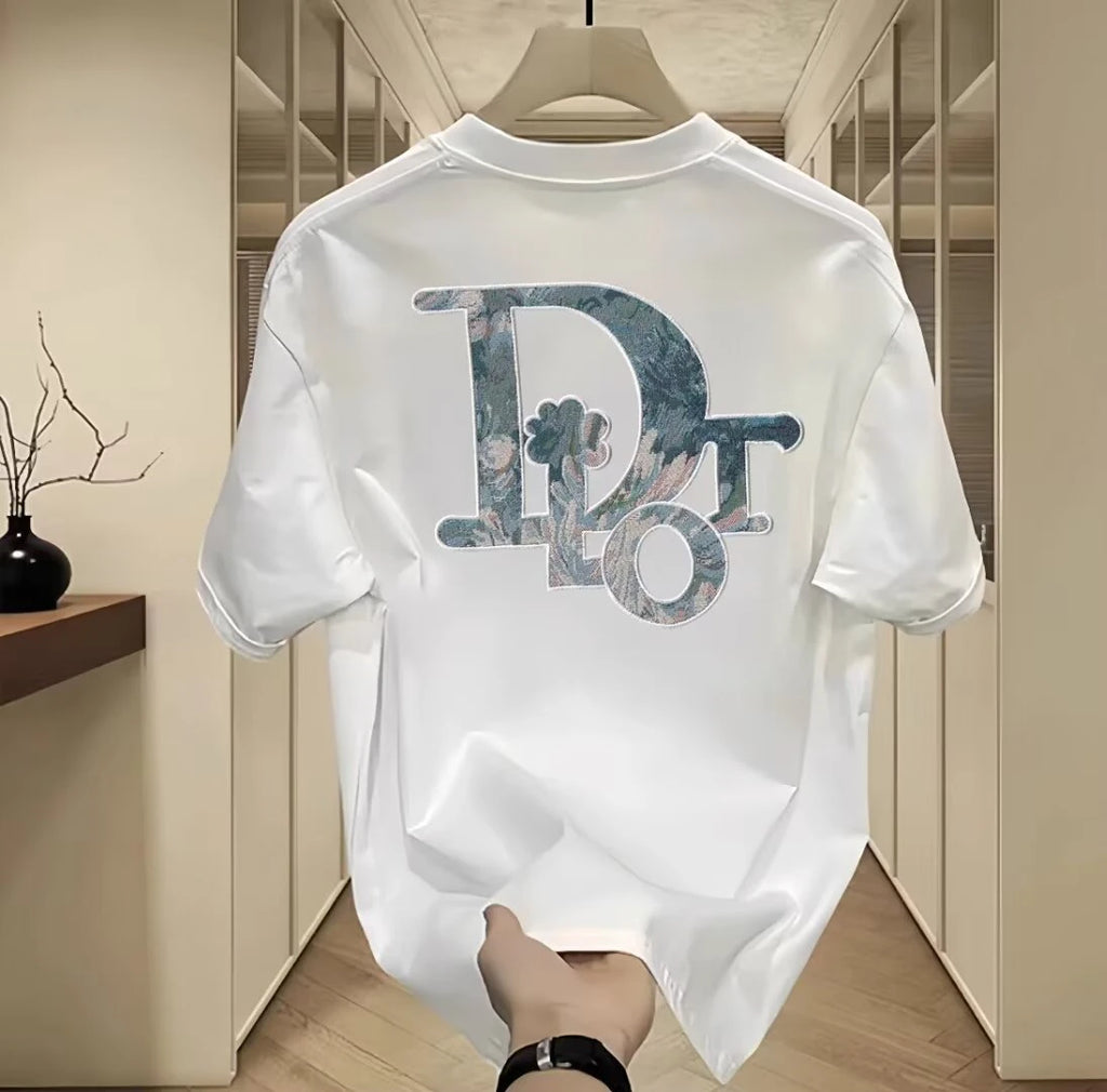 Trendy Brand Short-sleeved T-shirt Men's and Women's 2026 New Summer Round Neck Printed Cotton Half-sleeved T-shirt  Casual Wear