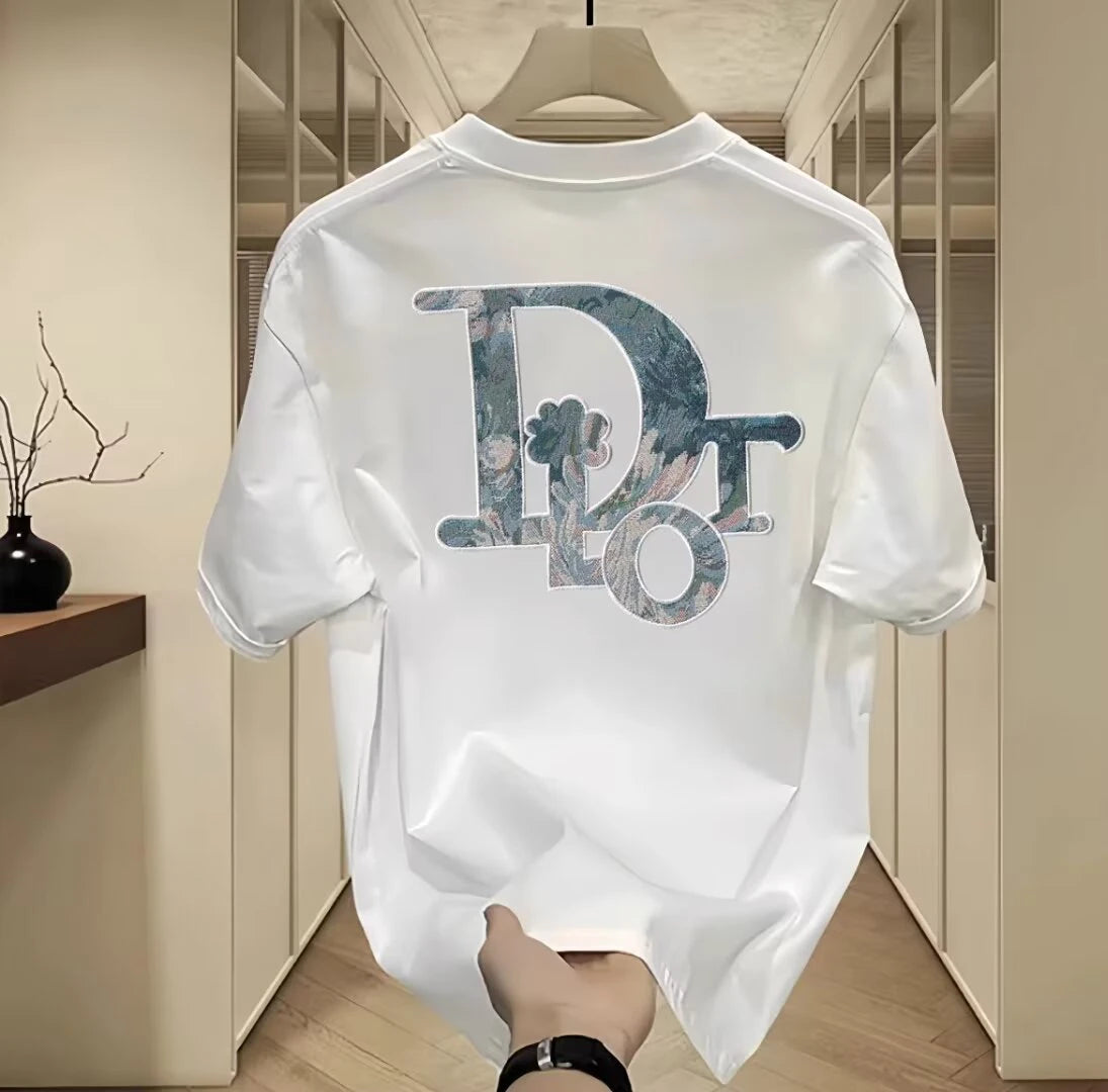 Trendy Brand Short-sleeved T-shirt Men's and Women's 2026 New Summer Round Neck Printed Cotton Half-sleeved T-shirt  Casual Wear