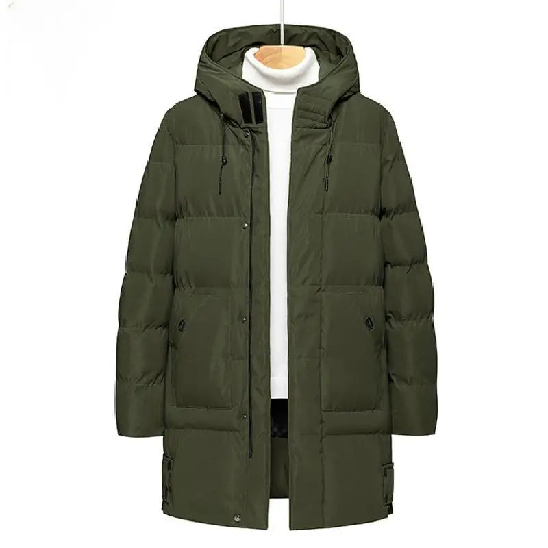 8XL Winter Men Puffer Jacket Thick Warm Jackets Hooded Long Coats Fashion Casual Cotton Padded Parkas Man Outwear Clothing Top