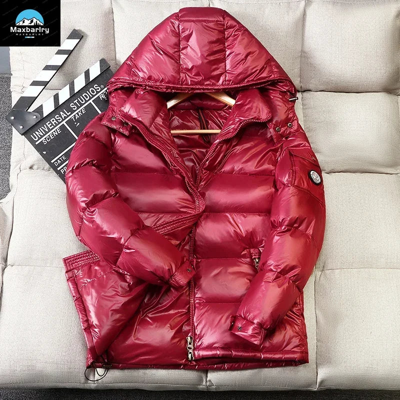 2024 Winter New Mens Puffer Jacket Fashion Thick Men Women Duck Down Jacket Outdoor Warm Casual Coats Solid Hooded Overcoats
