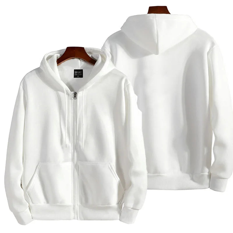 2025 New Fashion Zipper Hoodies Women/Men Fashion Long Sleeve Hooded Sweatshirt Casual Autumn Winter Sportwear Solid Clothes