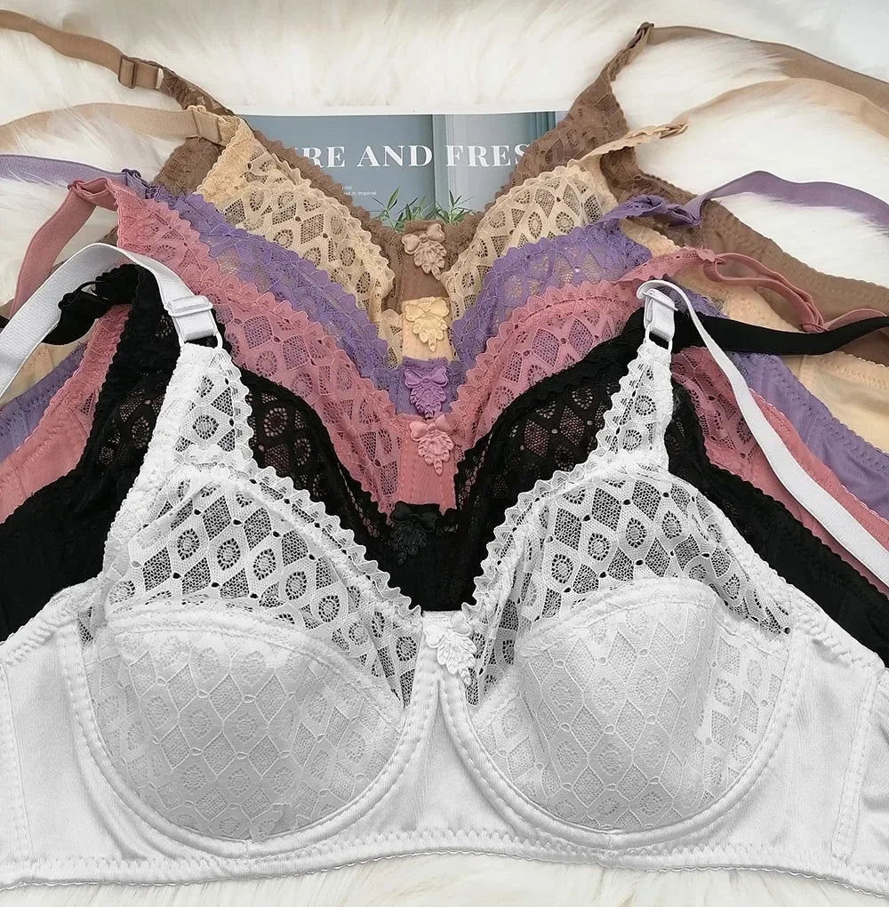 Solid pure color lace Bras sexy women's push up bra with underwrie mother comfy cotton lingerie high quality Backless bra C18