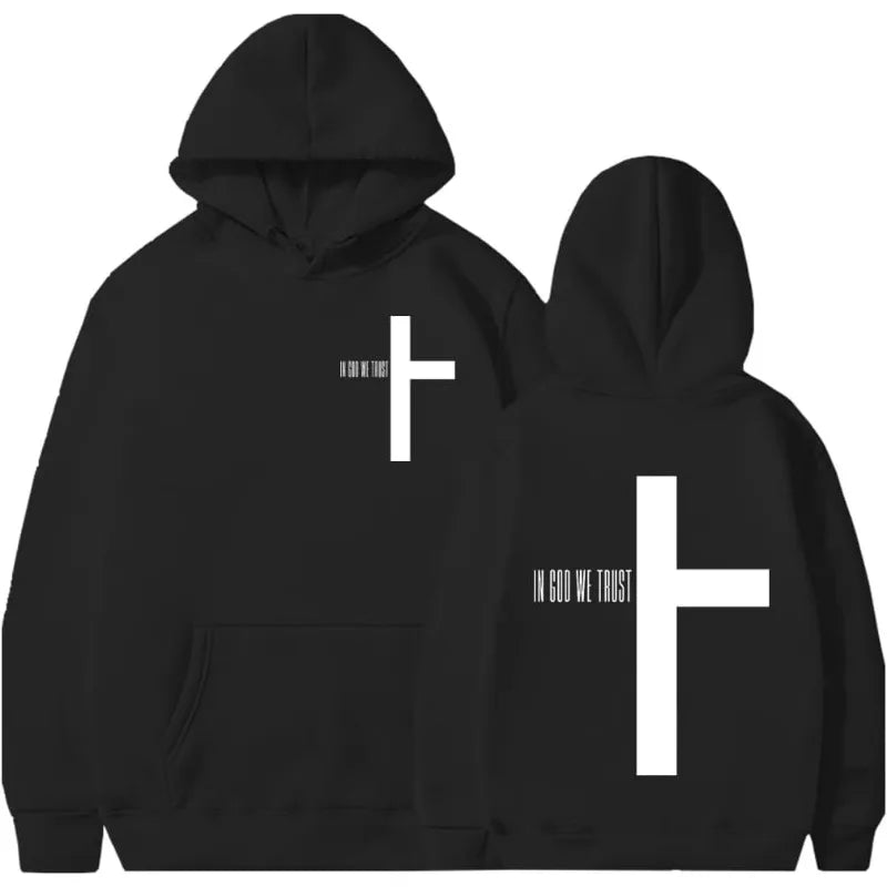 Harajuku Aesthetic Christian Jesus Church Hoodie Bible Verse God Loves You Hooded Men Women Vintage Sweatshirts Streetwear Y2K