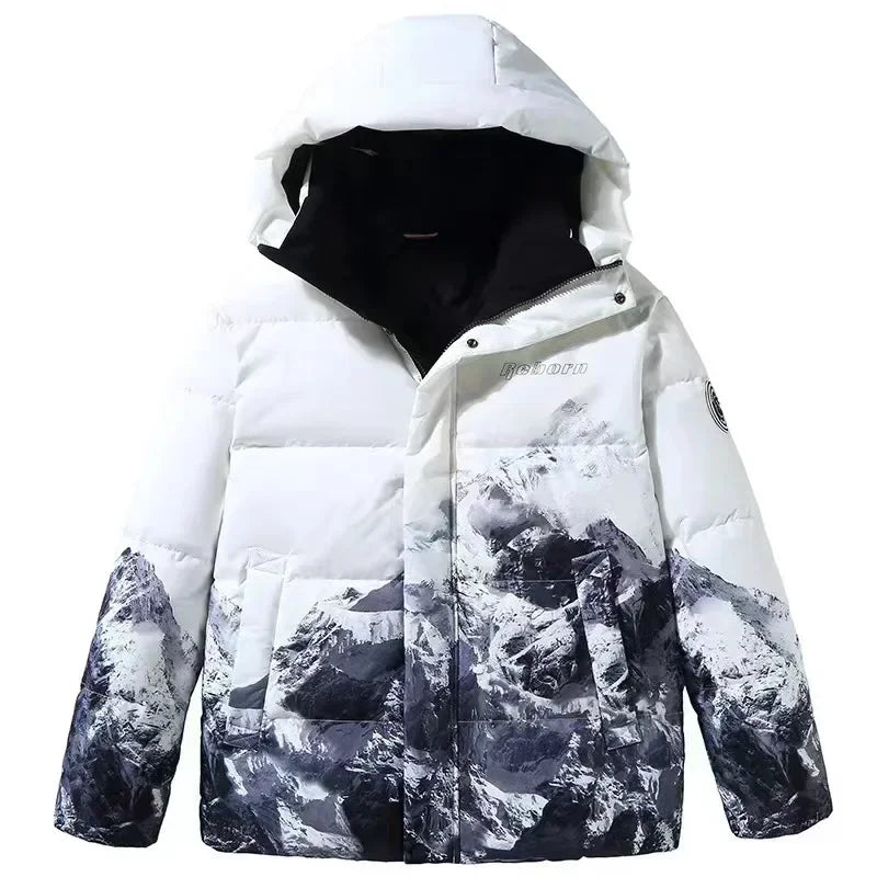 Winter Mens Down Jacket High-quality Couple Thicken Warm Outdoor Windproof Hooded Parkas Male Winter White Duck Down Coats 3XL