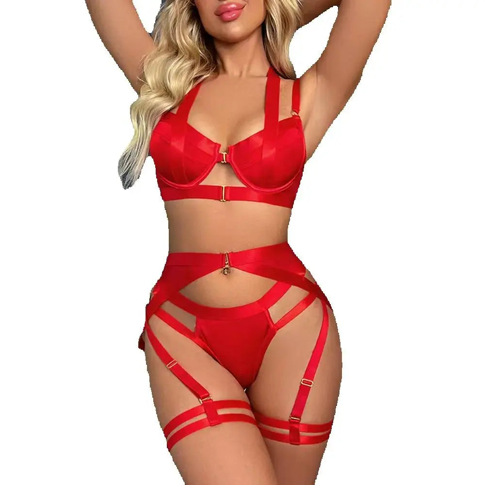 Bra Panties Hollow Out Transparent Sexy Womens Underwear Sets Push Up Lingerie Exotic Sensual Temptation Fetish Costume XXX