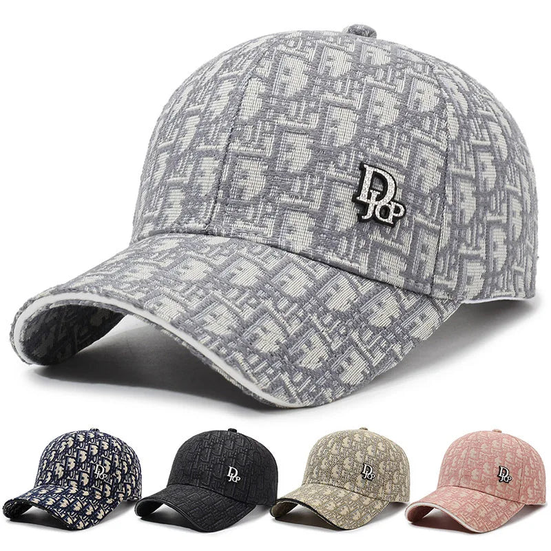 Versatile Korean Style Full Letter Baseball Cap Unisex Trendy Duckbill Casual Retro Sun Hat for Outdoor Fashion