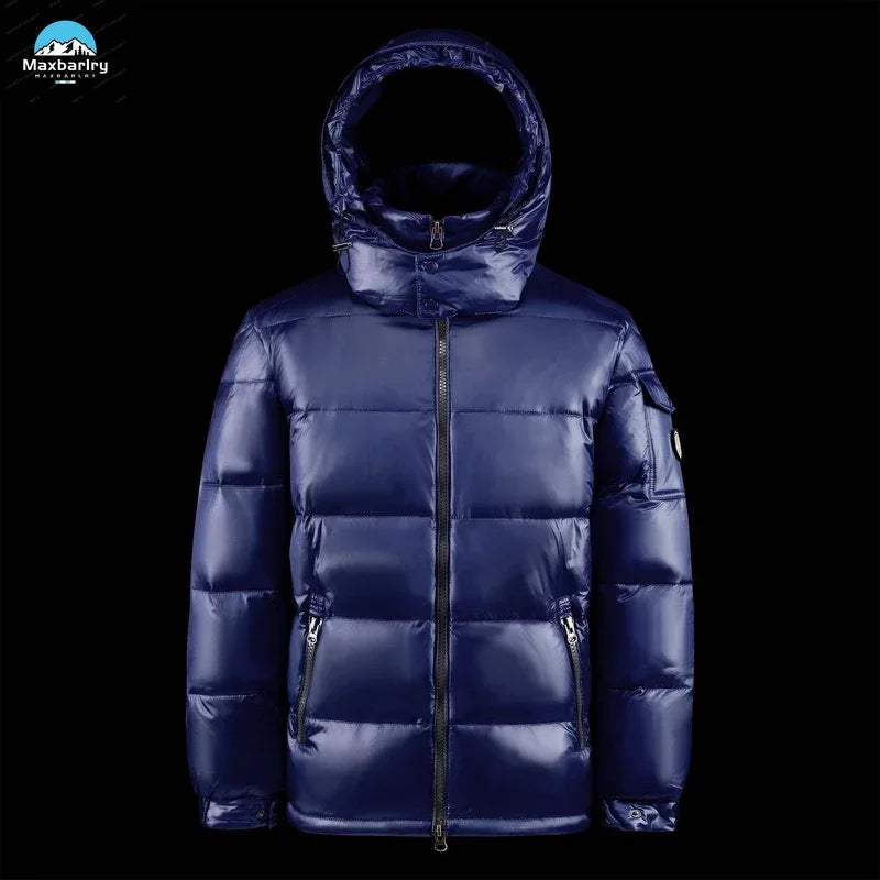 2024 Winter New Mens Puffer Jacket Fashion Thick Men Women Duck Down Jacket Outdoor Warm Casual Coats Solid Hooded Overcoats