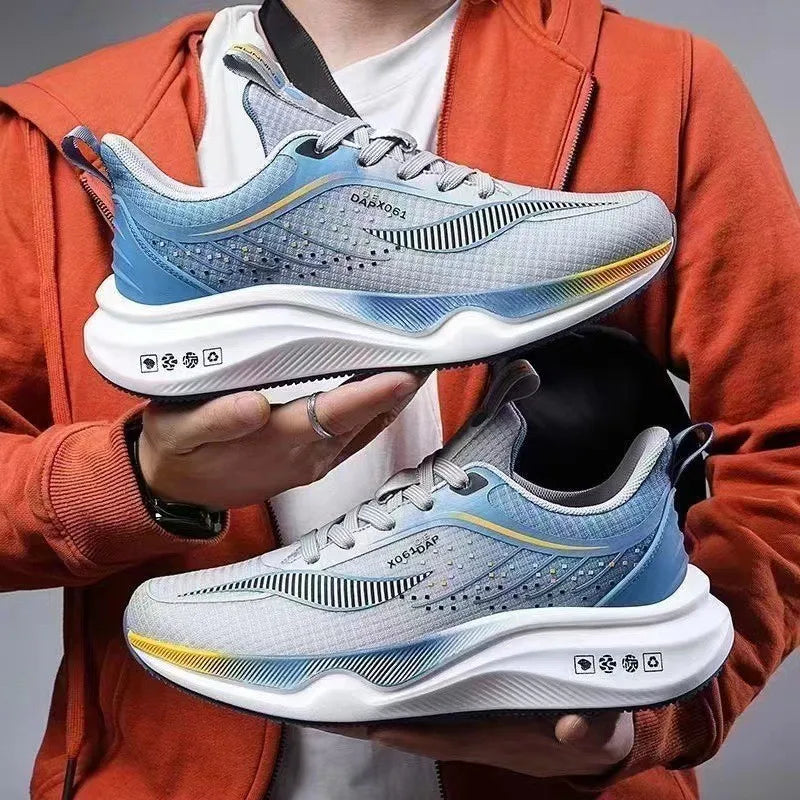Men's Low-Top Running Shoes Breathable Mesh Casual Sneakers Spring Summer Autumn Seasonal Color Block Student Sports Footwear