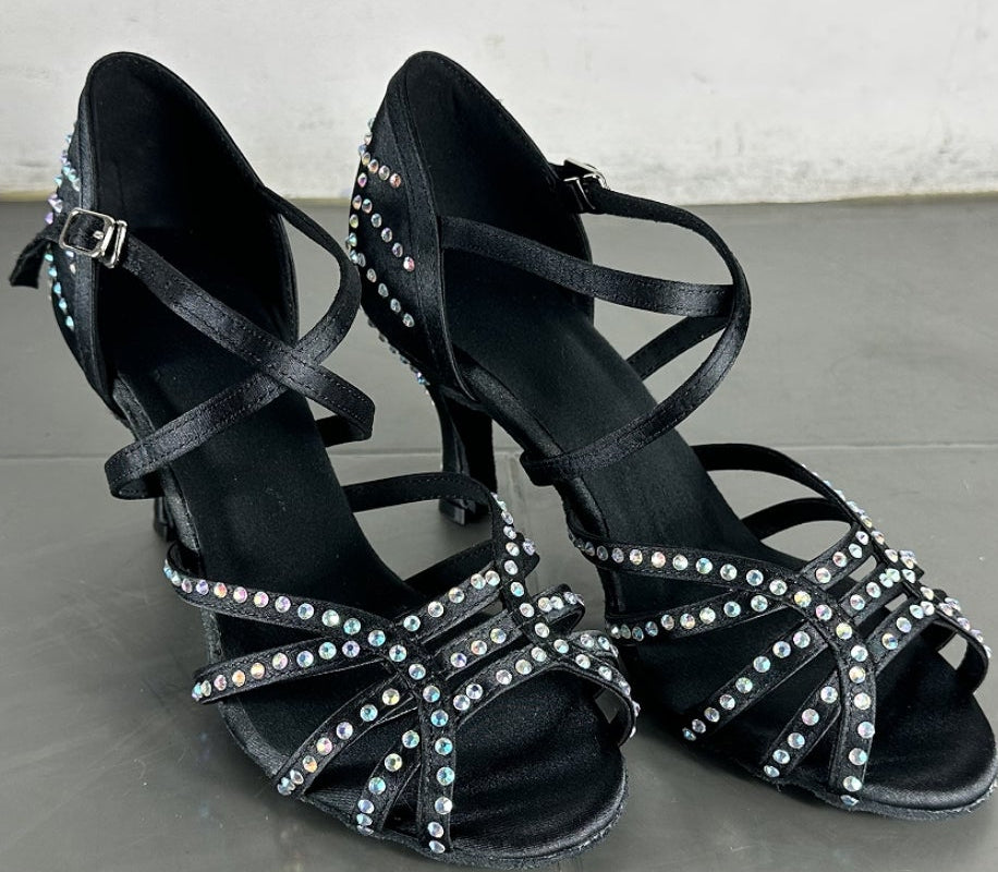 Diamond Latin Dance Shoes Women's High Heel Dancing Shoes