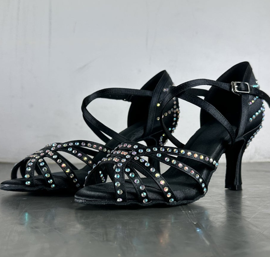 Diamond Latin Dance Shoes Women's High Heel Dancing Shoes