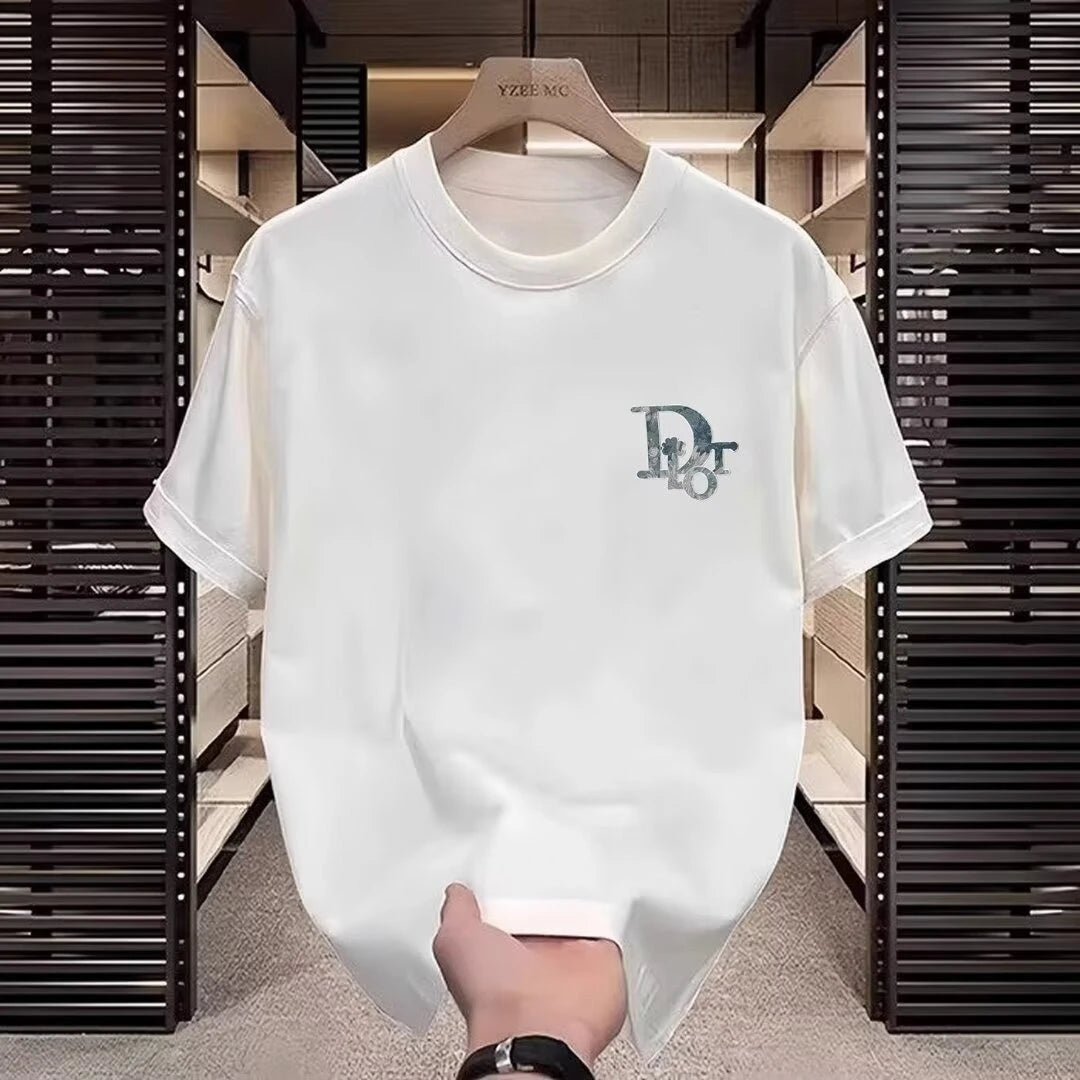 Trendy Brand Short-sleeved T-shirt Men's and Women's 2026 New Summer Round Neck Printed Cotton Half-sleeved T-shirt  Casual Wear