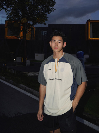 PAPASLILMONDER Summer Retro Street Style T-shirt for Men, Small and Medium Sized Splicing Design, Loose Short Sleeves for Women